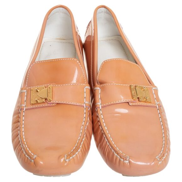 Louis Vuitton Beige Patent Leather Lombok Slip On Loafers Size 40 - Picture 3 of 4